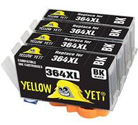 YELLOW YETI Replacement for HP 364 364XL Black Ink Cartridges compatible with HP Photosmart 5520 5510 6520 7520 7510 6510 B209a C6380 C5380 C510a C309a C310a D5460 Officejet 4620 Deskjet 3520 3070A