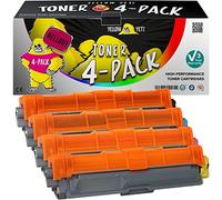 YELLOW YETI TN 241 242 245 246 Toner Cartridge Compatible with Brother DCP-9017CDW DCP-9022CDW HL-3140CW HL-3150CDW HL-3170CDW MFC-9140CDN MFC-9330CDW MFC-9340CDW Black Cyan Magenta Yellow, 4 Pack