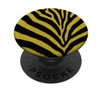 Yellow Zebra Case Animal pattern art PopSockets Adhesive PopGrip
