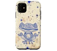 Yellow Zen Energy Blue Mindfulness Spiritual Meditation Frog Case for iPhone 11