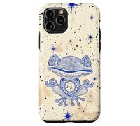 Yellow Zen Energy Blue Mindfulness Spiritual Meditation Frog Case for iPhone 11 Pro