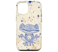 Yellow Zen Energy Blue Mindfulness Spiritual Meditation Frog Case for iPhone 12/12 Pro