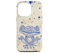Yellow Zen Energy Blue Mindfulness Spiritual Meditation Frog Case for iPhone 13 Pro