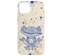 Yellow Zen Energy Blue Mindfulness Spiritual Meditation Frog Case for iPhone 14 Plus