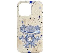 Yellow Zen Energy Blue Mindfulness Spiritual Meditation Frog Case for iPhone 14 Pro Max