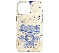 Yellow Zen Energy Blue Mindfulness Spiritual Meditation Frog Case for iPhone 16 Pro Max