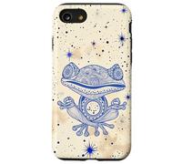 Yellow Zen Energy Blue Mindfulness Spiritual Meditation Frog Case for iPhone SE (2020) / 7/8