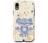 Yellow Zen Energy Blue Mindfulness Spiritual Meditation Frog Case for iPhone XR