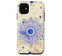Yellow Zen Energy Blue Mindfulness Spiritual Symbols Mandala Case for iPhone 11