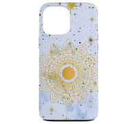 Yellow Zen Energy Blue Mindfulness Spiritual Symbols Mandala Case for iPhone 13 Pro Max