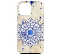 Yellow Zen Energy Blue Mindfulness Spiritual Symbols Mandala Case for iPhone 13 Pro Max