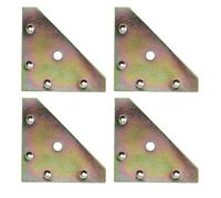 Yellow Zinc-Plated Mild Steel Corner Bracket (H)1.5mm (W)82mm (L)82mm, Pack Of 4