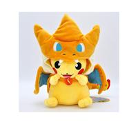 (Yellow2) 23cm Pokemon Pikachu Charizard Coat Cross-Dress Plush Doll