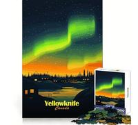 Yellowknife Aurora Borealis 1000 Piece Jigsaws for Adults Puzzle Focus Training Stress Free Fun Tight Join Creative Gift (50x75cm)