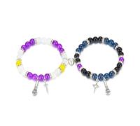 YELLOWPEACH Rumi Jinu Friendship Matching Knot Bracelets Handmade BFF Couples Accessories Gifts for Fans Decor, L, Alloy Steel, no gemstone