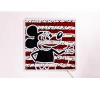Yellowpop Neon Signs, Disney & Keith Haring Mickey 1 'Retro Stripes', Neon Signs for Wall Decor, Energy Efficient LED Lights for Walls, Easy to Install Custom Neon Sign, Customizable Light Up Wall Art