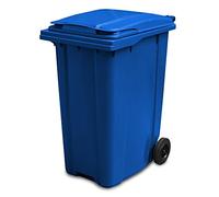 Yellowshield 360 Litre Wheelie Bin - Blue, Larger Household Size - EN 840 standard, Largest 2 Wheeled Bin Available Size 585 (w) x 880 (d) x 1264 (h) mm