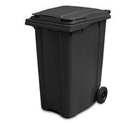 Yellowshield 360 Litre Wheelie Bin - Grey, Larger Household Size - EN 840 standard, Largest 2 Wheeled Bin Available Size 585 (w) x 880 (d) x 1264 (h) mm