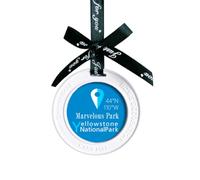 yellowst national park geography coordinates trave Ornament Charm Aromatherapy Pendant Charm