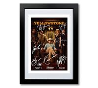 Yellowstone, 1923, 1883 TV Cast Signed A4 Poster Photo Print Framed Autograph Gift Show Kevin Costner Luke Grimes Tim McGraw Faith Hill Harrison Ford Helen Mirren (Yellowstone, A4 Framed)