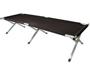 Yellowstone Aluminium Folding Camp Bed - Black
