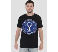 Yellowstone Authentic Yellowstone Blue Badge Unisex T Shirt, Black Yellowstone Black 5XL