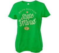 Yellowstone Beth Dutton State Of Mind Girly Tee Damen T-Shirt Green