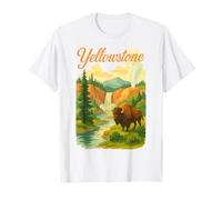 Yellowstone Bison Scenic National Park Graphic T-Shirt
