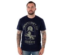 Yellowstone Blue Cowboys Don't Say Goodbye Short Sleeved T-Shirt Mens