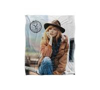 Yellowstone Deep Thought Beth Silky Touch Super Soft Throw Blanket 152 X 127 cm in White Yellowstone White 152 X 127 cm