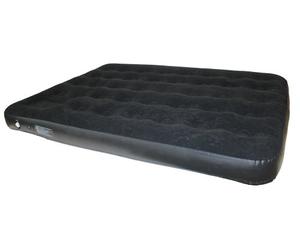 Yellowstone Deluxe Double Flock Airbed with built in foot Pump - Black