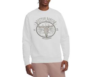 Yellowstone Dutton Ranch Crew Sweatshirt, White, X-Large