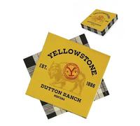 Yellowstone Dutton Ranch Disposable Beverage Napkins - 5" (16-Count), 2-Ply Paper Napkins, Absorbent & Photo-Ready - Perfect for Watch Parties, Western Birthdays & Tailgates