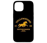 Yellowstone Dutton Ranch Est. 1886 Running Horse Brown Logo Case for iPhone 15