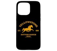 Yellowstone Dutton Ranch Est. 1886 Running Horse Brown Logo Case for iPhone 15 Pro Max