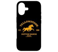 Yellowstone Dutton Ranch Est. 1886 Running Horse Brown Logo Case for iPhone 17