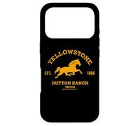 Yellowstone Dutton Ranch Est. 1886 Running Horse Brown Logo Case for iPhone 17 Pro