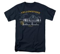 Yellowstone - Dutton Ranch Helicopter - Adult Unisex Short Sleeve T-Shirt - Blue