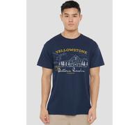 Yellowstone Dutton Ranch Helicopter T-Shirt, Navy Yellowstone Navy M