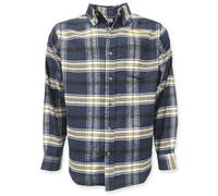 Yellowstone Dutton Ranch Long Sleeve Plaid, Navy, Medium