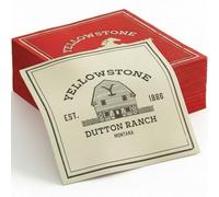 Yellowstone™ Dutton Ranch Luncheon Napkins - 8.25" (16-Count), 2-Ply Disposable Napkins, Absorbent & Photo-Ready - Perfect for Watch Parties, Western Birthdays & Tailgates