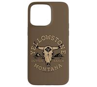 Yellowstone Dutton Ranch Montana Bull Skull Retro Logo Case for iPhone 15 Pro Max
