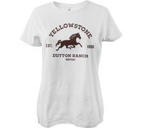 Yellowstone Dutton Ranch Montana Girly Tee Damen T-Shirt White