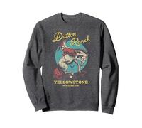 Yellowstone Dutton Ranch Montana USA Cowboy Portrait Sweatshirt, Adult Unisex, Dark Heather Grey, Small