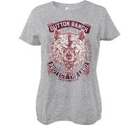 Yellowstone Dutton Ranch Protect The Land Girly Tee Damen T-Shirt Heather-Grey
