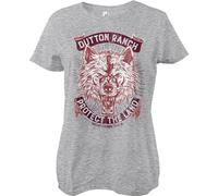 Yellowstone Dutton Ranch Protect The Land Girly Tee Damen T-Shirt Heather-Grey