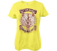 Yellowstone Dutton Ranch Protect The Land Girly Tee Damen T-Shirt Yellow