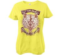 Yellowstone Dutton Ranch Protect The Land Girly Tee Damen T-Shirt Yellow