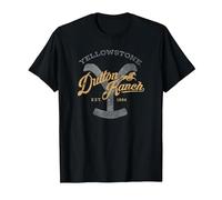 Yellowstone Dutton Ranch Script Logo Centered T-Shirt, Men, Black, 3X-Large