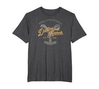 Yellowstone Dutton Ranch Script Logo Centered T-Shirt, Men's Big and Tall, Dark Heather Grey, 3X Tall